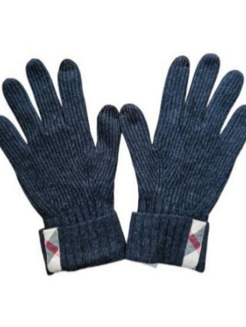 Mens Authentic Burberry Novacheck Cashmere One Touch Technology Gloves